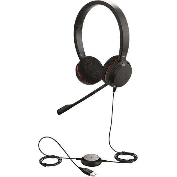 Jabra Evolve 20 UC Stereo Wired Headset / Music Headphones (U.S.