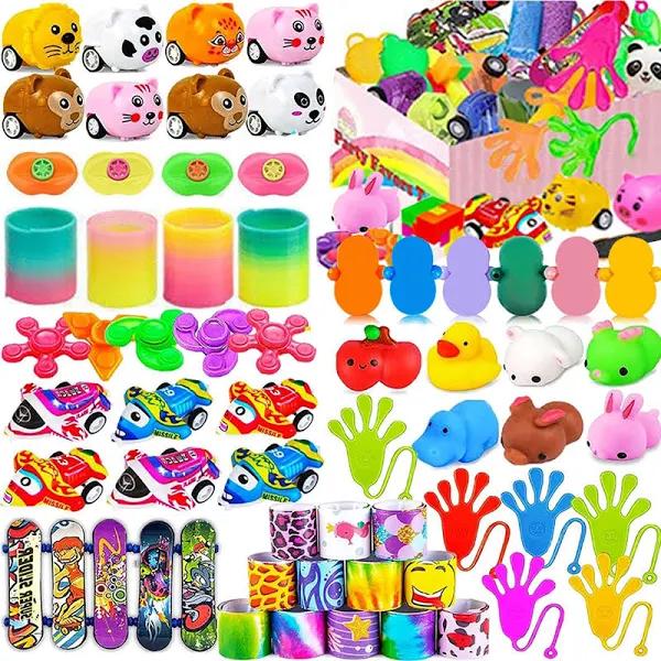 62 Pcs Party Favours for Kids Prizes Box Toys, Goodie Bags Stuffers for Classroom Reward Prizes, Birthday Gifts Toys, Treasure Chest Toys, Carnival