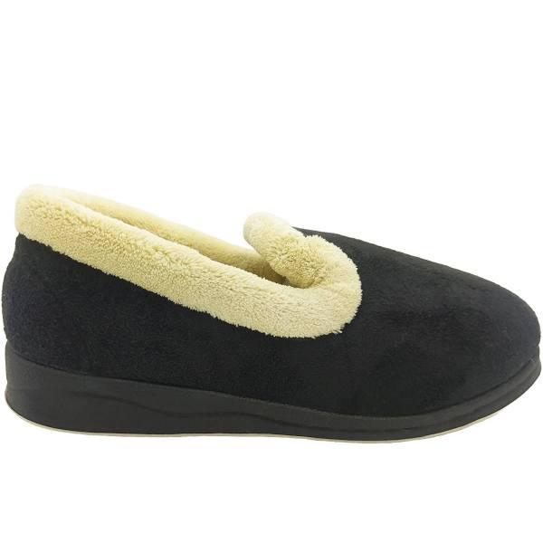 Panda Emille Microsuede Micro-Terry Sock Non-slip Rubber Outsole Slipper