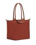 Longchamp Small Le Pliage Recycled Canvas Shoulder Tote Cognac