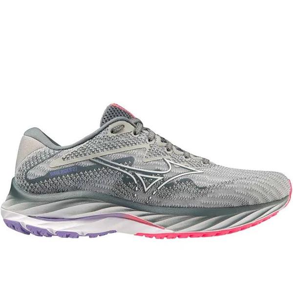 Mizuno Wave Rider 27 D Womens Running Shoes Grey/Purple US 7