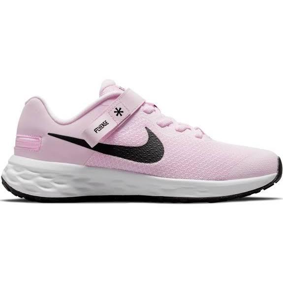 Nike Revolution 6 FlyEase Junior Trainers, Size 5, Pink/Black