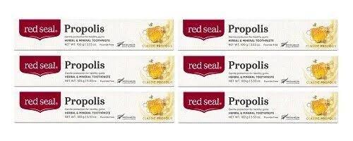 6 X Red Seal Propolis Toothpaste 100g Paraben Free