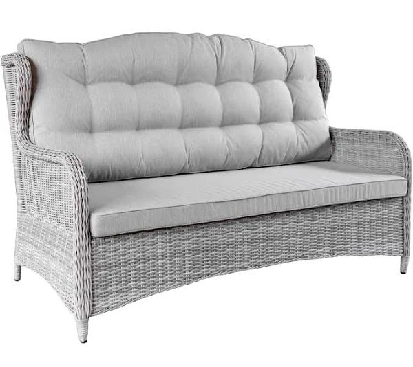 Rosebud Wicker Outdoor Lounge Sofa (3-seater) — White Shell by FurnitureOkay