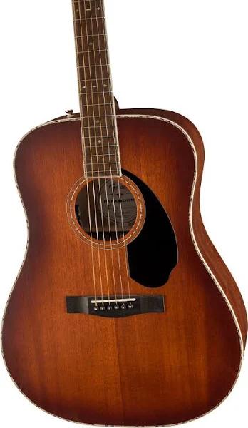 Fender PD-220E Dreadnought, All Mahogany, Aged Cognac Burst