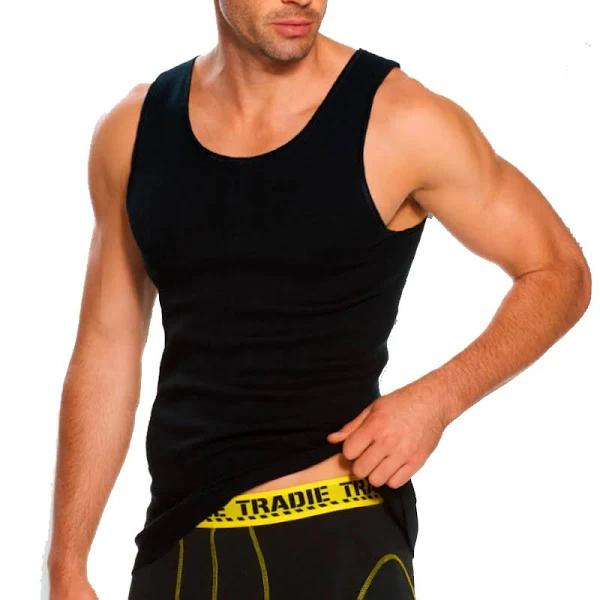 Tradie Men's Singlet Black Medium