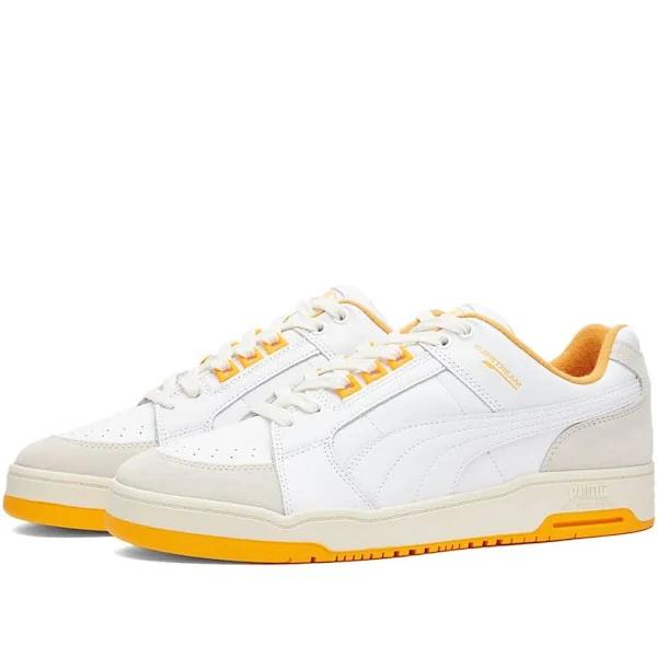 Puma Men's Slipstream Lo Retro Sneakers in White/Zinnia, Size UK 6 | End Clothing