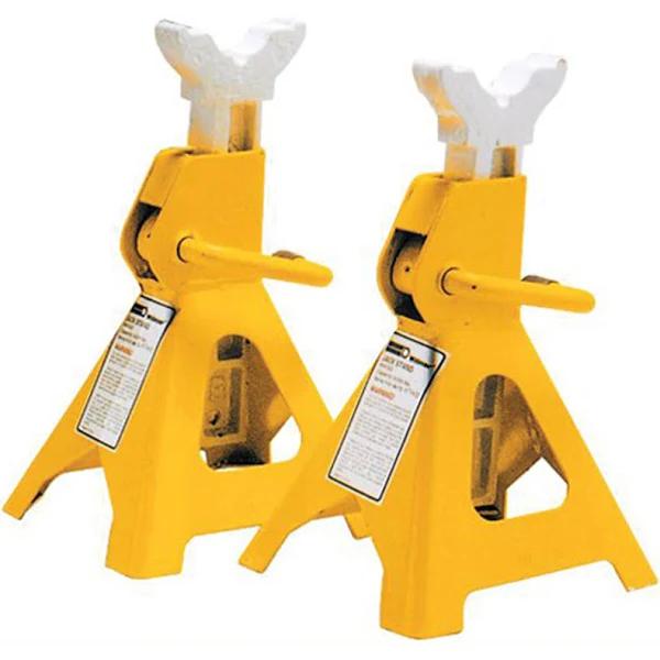 Performance Tool W41021 Ratchet Style Jack Stand Set, Yellow, 2-Ton