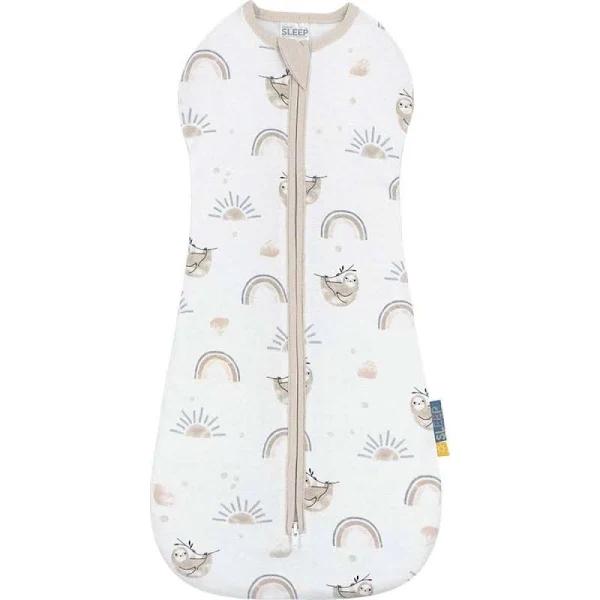 Living Textiles Zip Up Swaddle Happy Sloth 4-12m 0.2 Tog