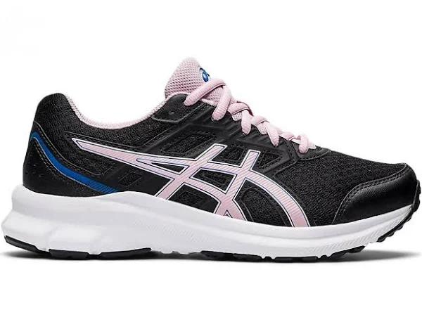 ASICS Jolt 3 PS Black/Barely Rose Mesh Childrens Sports Trainers Colou