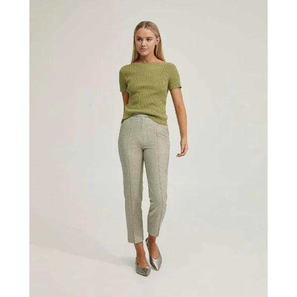 Oxford Keri Ribbed Boatneck Knit in Pea Green 12