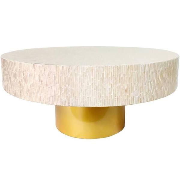 Luxo Furniture Abelene 91 cm Mother of Pearl Inlay Coffee Table