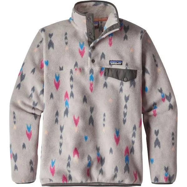 Patagonia Lightweight Synchilla Snap-T Pullover - Women's-Wish Tails Big/Craft Pink-Small