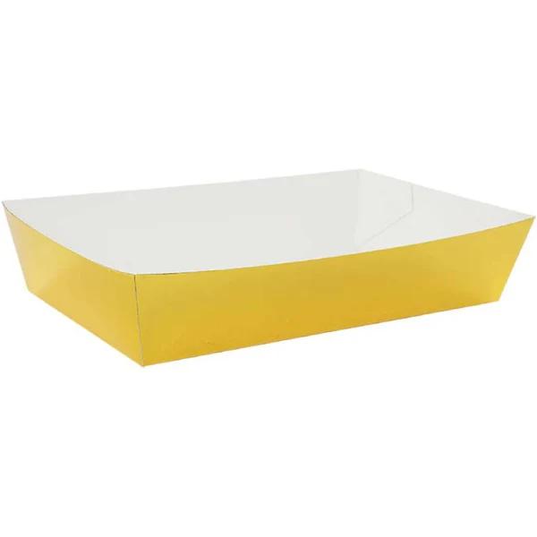 Lunch Trays - Paper, Metallic Gold 10 PK