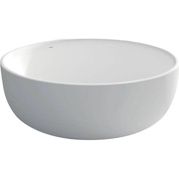 Fienza Shinto Matte White Stone Freestanding Bath 1350mm