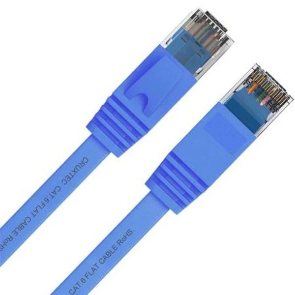 Cruxtec 5m Flat Cat6 UTP Ethernet Cable - Blue