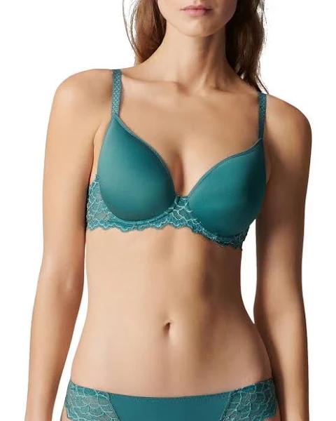 Caresse 3D Plunge Contour Bra - Boreal Green - 95B