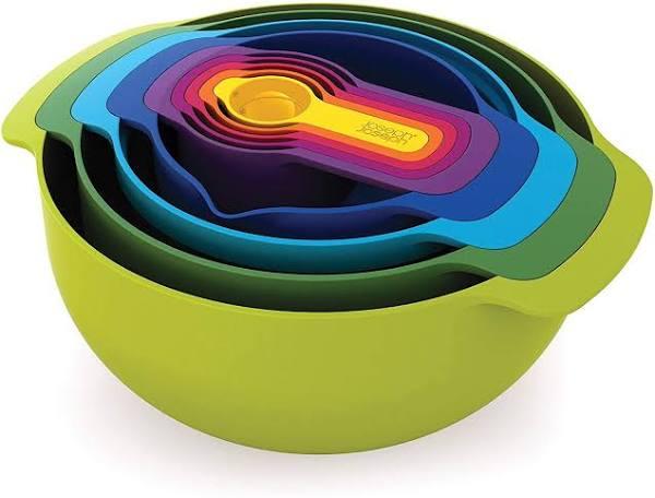 Joseph Joseph 40087 Nest 9 Nesting Bowls Set with Mixing Bowls