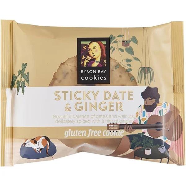 Byron Bay Cookies - Gluten Free Sticky Date & Ginger Cookies 12x60g