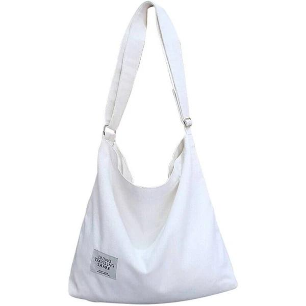 Womens Large Canvas Handbag Ladies Travel Messenger Shoulder Bag Hobo Tote Purse