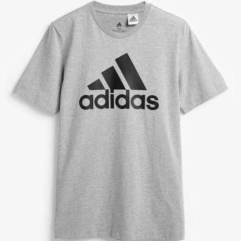 Adidas | Mens Essentials Big Logo Tee (Grey/Black) 4XL