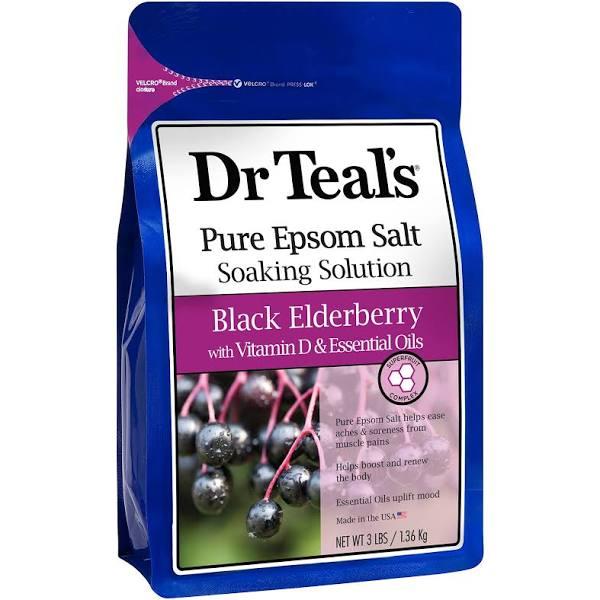 Dr Teal's Pure Epsom Salt - Black Elderberry With Vitamin D 1.36kg