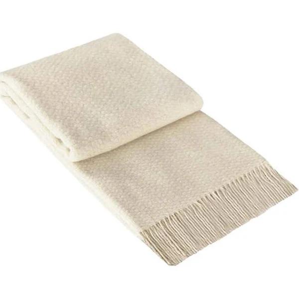 Soho Throw - Wool Blend - Ivory