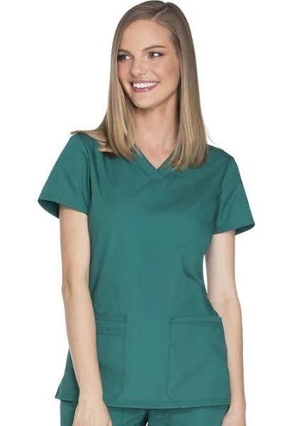 Cherokee Workwear WW645 Scrubs Top Womens V-Neck Hunter Green