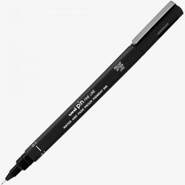 Uni Pin Fineliner Pen 0.1mm - Black