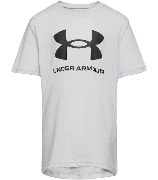 Under Armour Boys Sportstyle Logo Tee Grey L