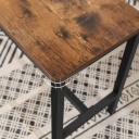 VASAGLE Set of 2 Industrial Style Rustic Brown Table Benches with Durable Metal Frame