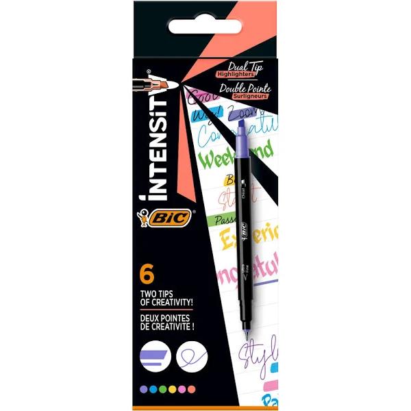 Bic Intensity Dual Tip Highlighters 6 Pack