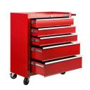 Giantz 5 Drawer Mechanic Tool Box Storage Trolley - Red