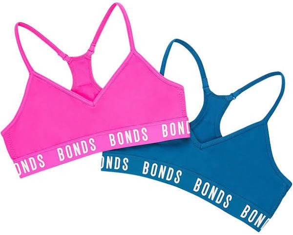 Bonds Kids Super Stretchies Racer Crop 2 Pack - Abertine Pink & Calypso Green