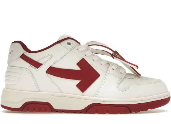 off-white Out of Office OOO Low Tops White Red White Tag