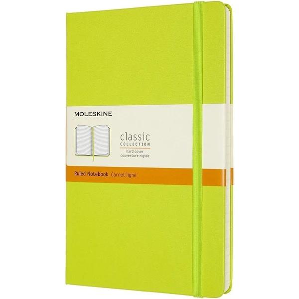 Moleskine Classic Large Hard Cover Notebook Ruled / Lemon Green