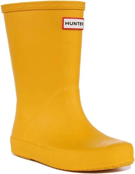 Hunter Kids First Classic Yellow Rubber Rain Boots