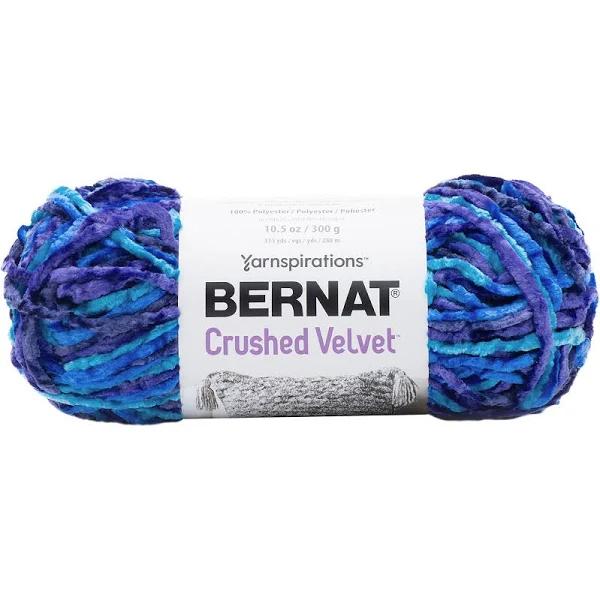 Bernat Crushed Velvet Yarn Blue Brilliance