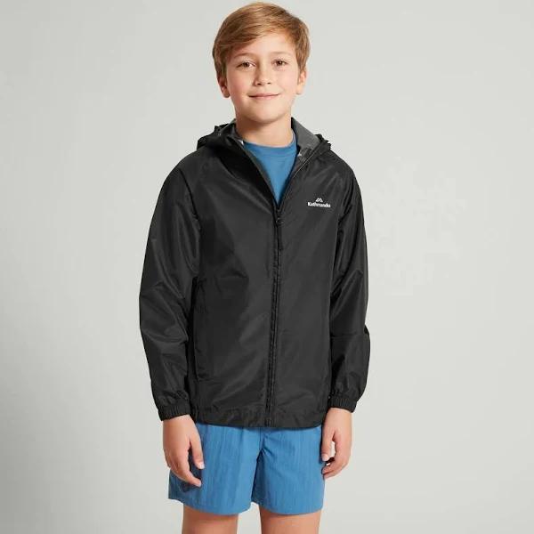 Kathmandu Youth Pocket-it 2-Layer Rain Jacket | Black - 12yrs