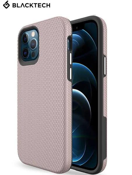 Blacktech iPhone 14 Pro Max Triangle Armour Rugged Protective Case Rose Gold