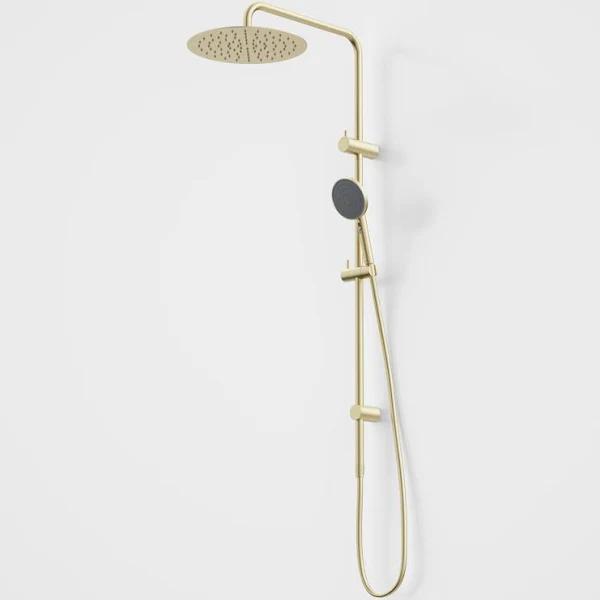 Caroma Urbane II Rail Shower With 300mm Overhead - Brushed Brass