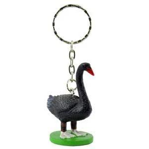 Science and Nature Black Swan Keychain