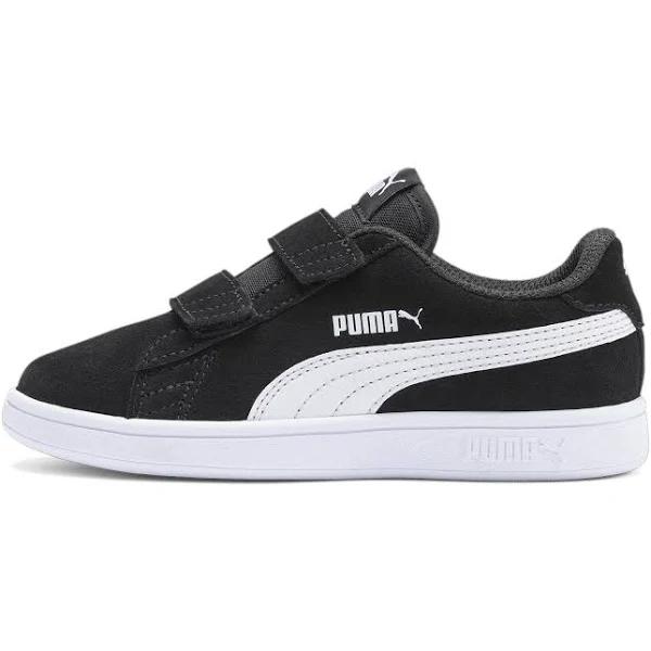 Smash V2 Suede Sneakers - Kids 4-8 Years in Black/White, Size 13, Textile by Puma