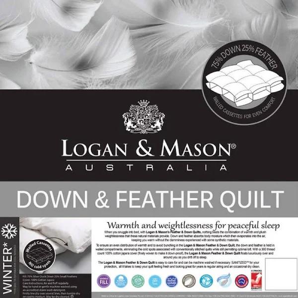 Logan & Mason 75/25 Duck Down & Feather Quilt - Queen