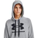 Under Armour Rival Logo Hoodie Grey Black Women - XL