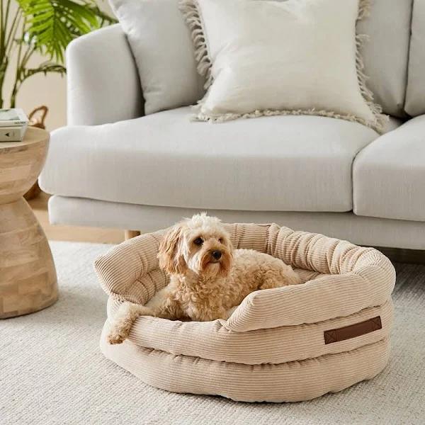 Adairs Ziggy Biscuit Corduroy Pet Bed - Small