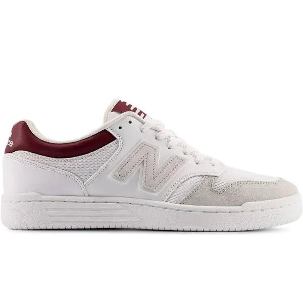 New Balance 480 Sneakers in White & Red