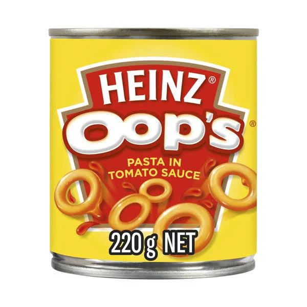 Heinz Oops Pasta in Tomato Sauce Canned Spaghetti O's 220g