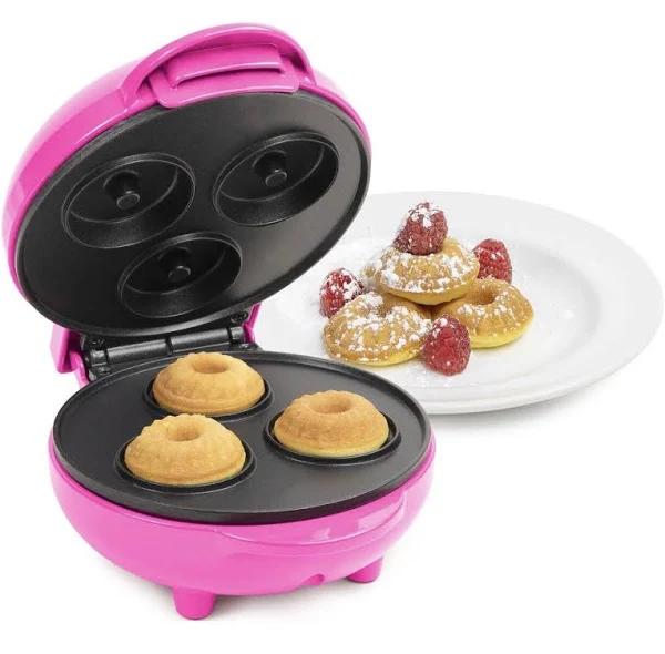 Nostalgia My Mini Lava & Bundt Cake Maker, Compact Size For Dorm Rooms or Small Kitchens, Make Mini Muffins (Pink)