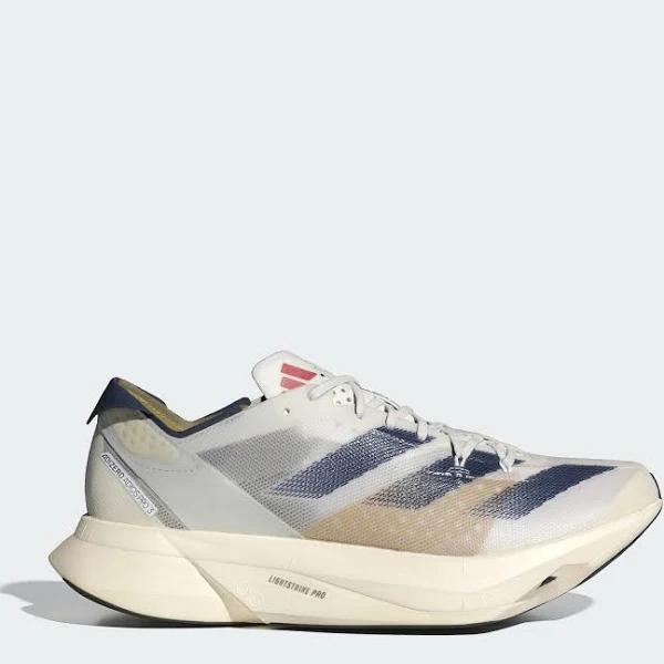 Adidas Adizero Adios Pro 3 Shoes White / Dark Blue / Gold Metallic M 8 / W 9 Running Trainers